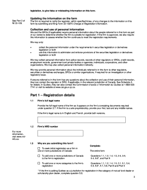 Form 33-109F6 Firm Registration