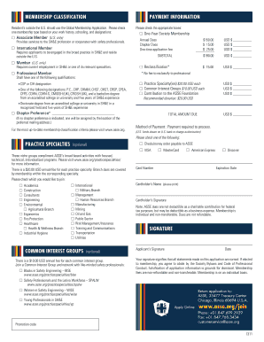 ASSE Membership Application