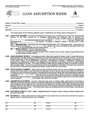 Loan Assumption Rider