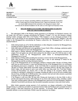 Closing Guaranty Agreement