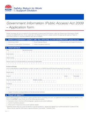 Government Information Public Access Act Application Form