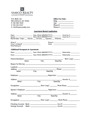 Apartment Rental Application
