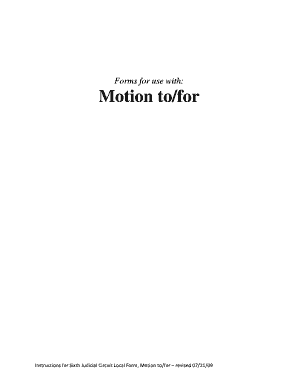 Motion to/for Form