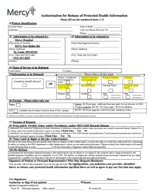 Authorization for Release of Protected Health Information