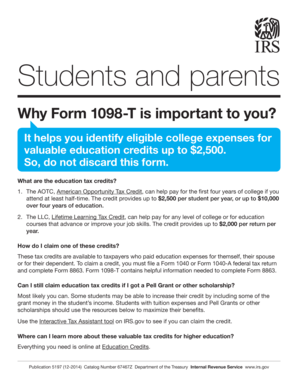 Form 1098-T Education Tax Credit