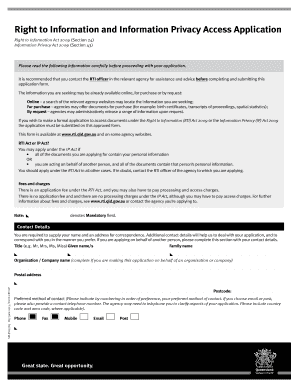 Queensland Right to Information and Information Privacy Access Application