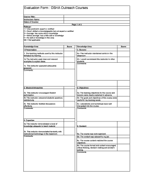 Outreach Evaluation Form(1) - OSHAEdCenter.com