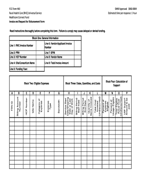 FCC Form 463 Invoice and Request for Disbursement