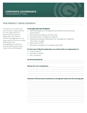 Corporate Governance Assessment Tool