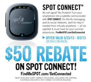 SPOT Connect Summer Rebate Form