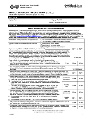 Medicare Secondary Payer Employer Acknowledgement