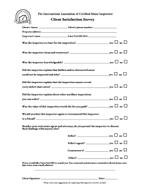 Client Satisfaction Survey