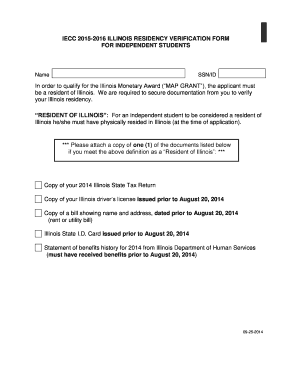 Illinois Residency Verification Form