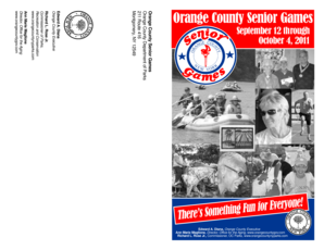Orange County Senior Games Registration Form