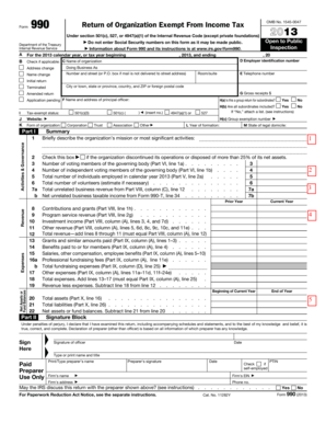 Form 990 Return of Organization Exempt From Income Tax