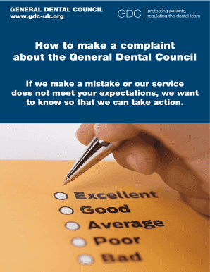 General Dental Council Complaint Form