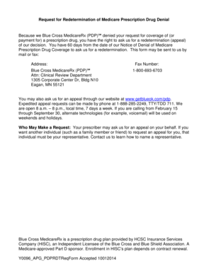 Request for Redetermination of Medicare Prescription Drug Denial