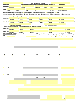 OUSD Emergency Information Form
