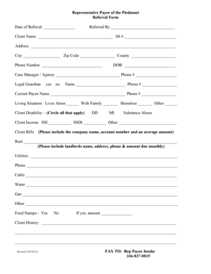 Representative Payee Referral Form
