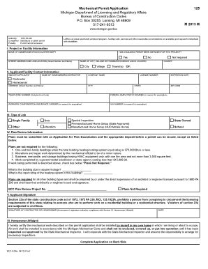 Michigan Mechanical Permit Application