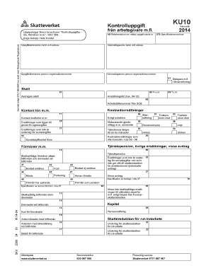 Swedish Tax Form KU10