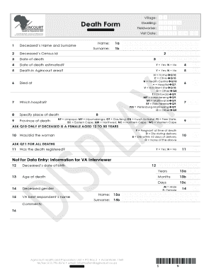 Death Registration Form