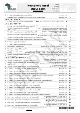 Household Asset Status Form