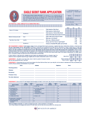 Eagle Scout Rank Application