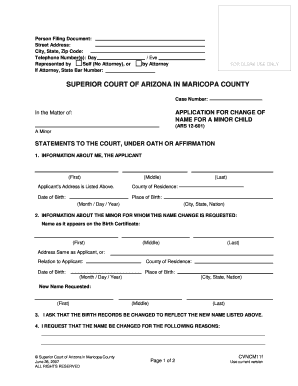 Name Change of a Minor - Superior Court - Maricopa County - superiorcourt maricopa