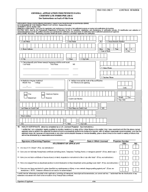 Pennsylvania Teacher Certification Application