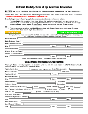 Eagle Scout Scholarship Application