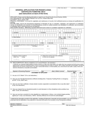 Pennsylvania Teacher Certification Application