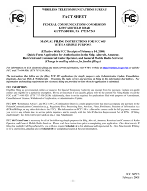 FCC 605 Quick-Form Application