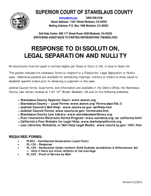 Response to Dissolution, Legal Separation and Nullity