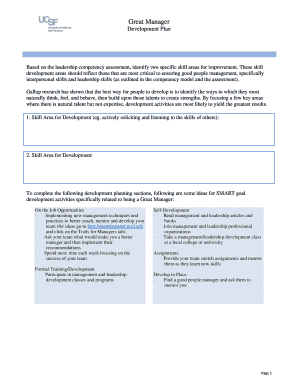 Great Manager Development Plan