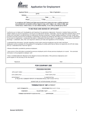 Application for Employment