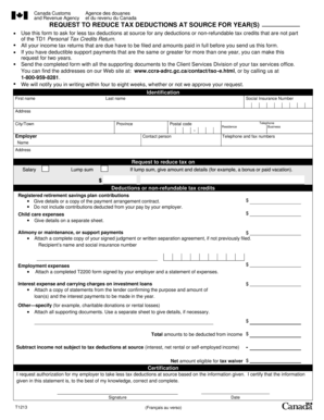 Canada T1213 Form