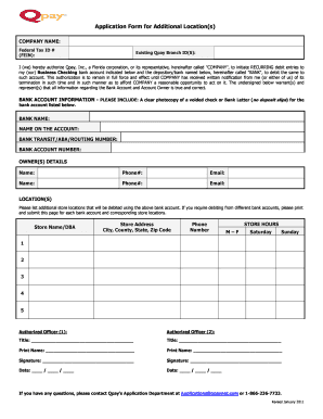 Qpay Additional Location Authorization Form