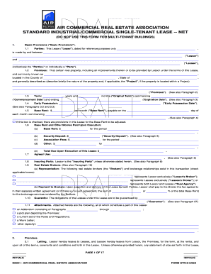 AIR Commercial Single-Tenant Lease Agreement