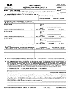 IRS Form 2848 Power of Attorney