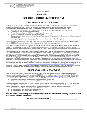 School Enrolment Form