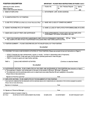 Wisconsin Position Description Form