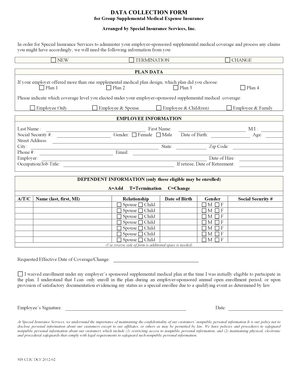 Group Supplemental Medical Expense Insurance Form