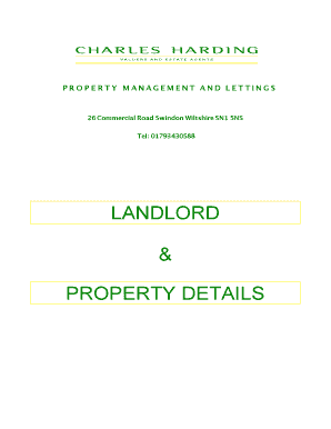 UK Landlord Property Management Form