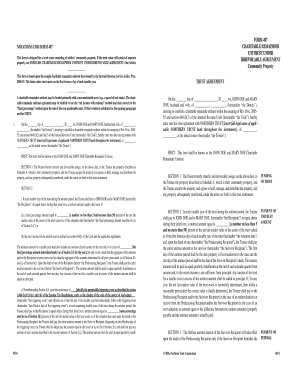 Charitable Remainder Unitrust Agreement