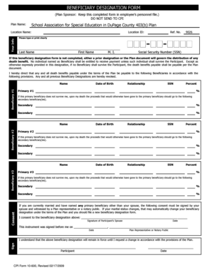 Beneficiary Designation Form