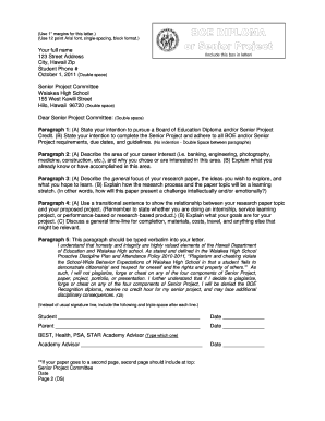 Letter of Intent & Approval Form - Waiakea High School