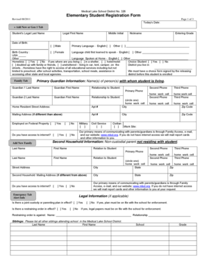 Elementary Student Registration Form - Medical Lake School District - mlsd