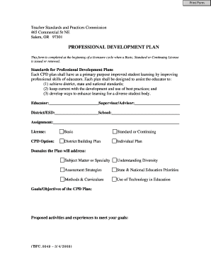 Professional Development Plan
