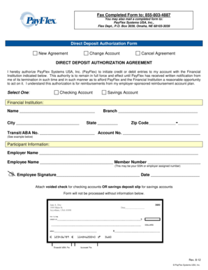 Direct Deposit Authorization Form
